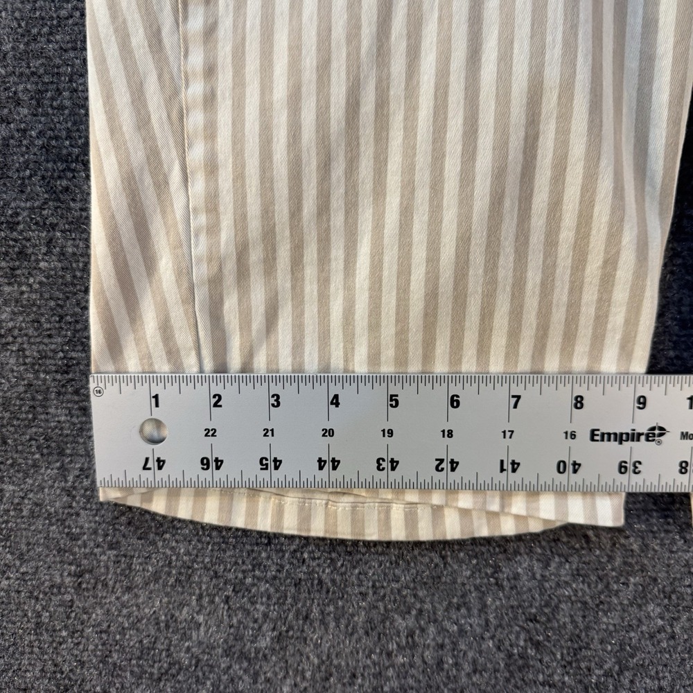 LOFT Outlet Bermuda Shorts Womens 8 Beige White Striped Stretch Mid Rise 11" - Picture 7 of 12